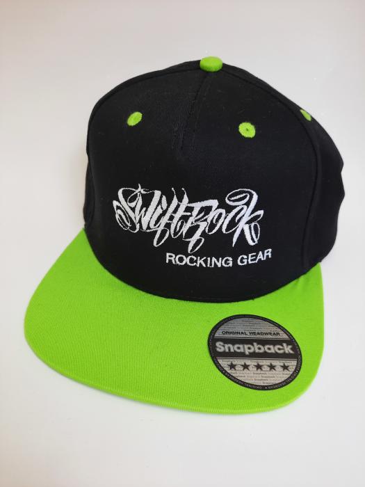 Swift Rock Two Tone Snapback Logo Cap Lime - Black