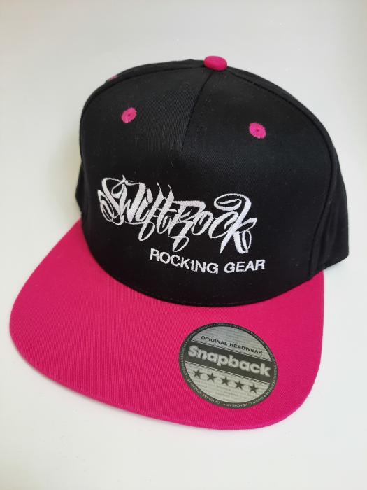 Swift Rock Two Tone Snapback Logo Cap Pink - Black