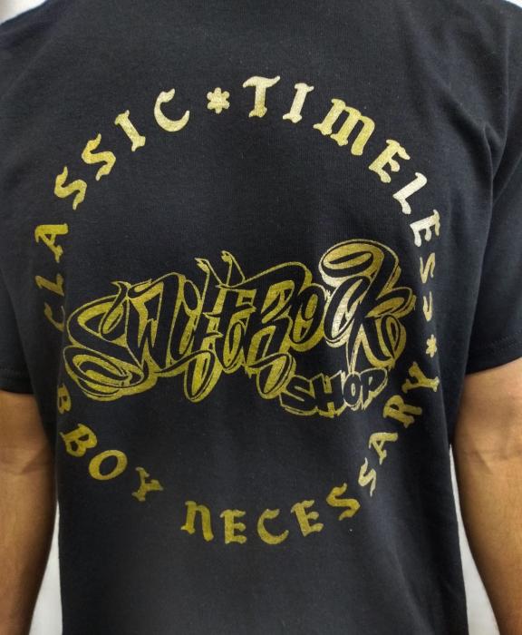 Swift Rock Shop Circle Logo T Shirt Schwarz - Gold / Black - Gold