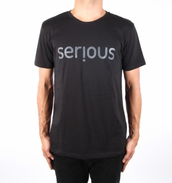 Serious Logo T Shirt Black