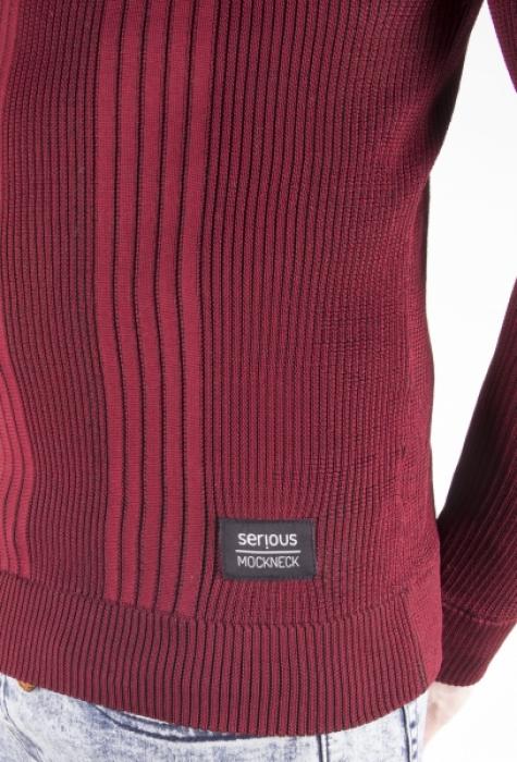 Serious Premium Mockneck Burgundy Maroon