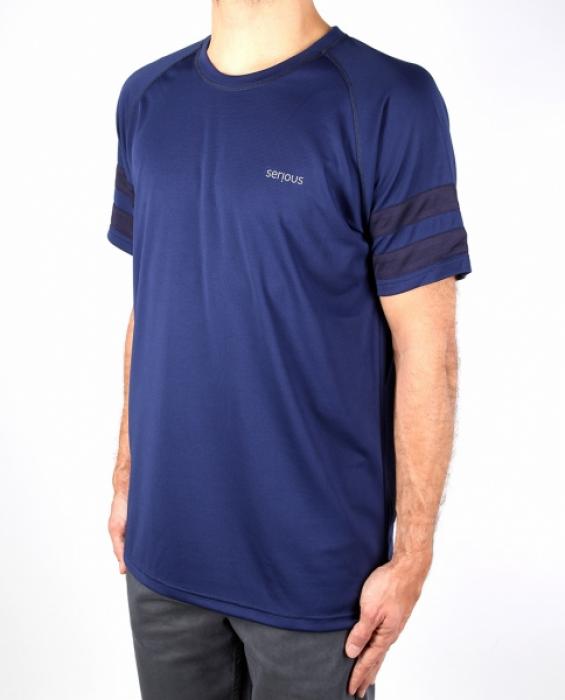 Serious Perform Tee Navy Blue