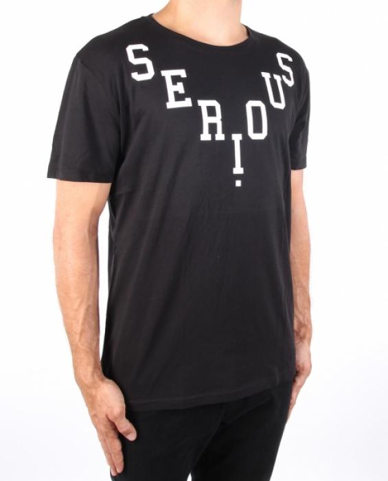 Serious V TEE T Shirt Black