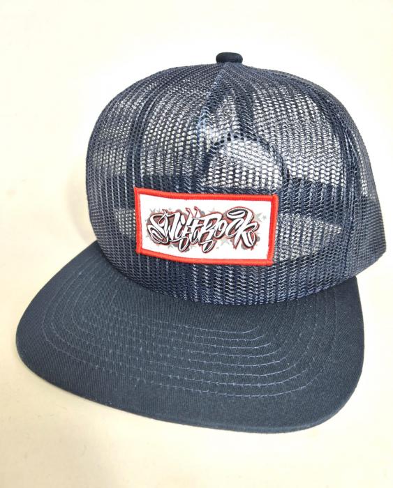 SR Full Mesh Star-Patch Snapback Cap Navy