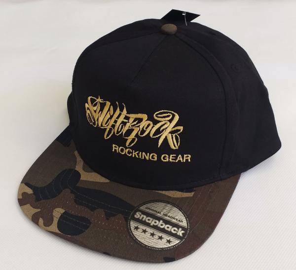 Swift Rock Two Tone Snapback Logo Cap  Black - Camouflage