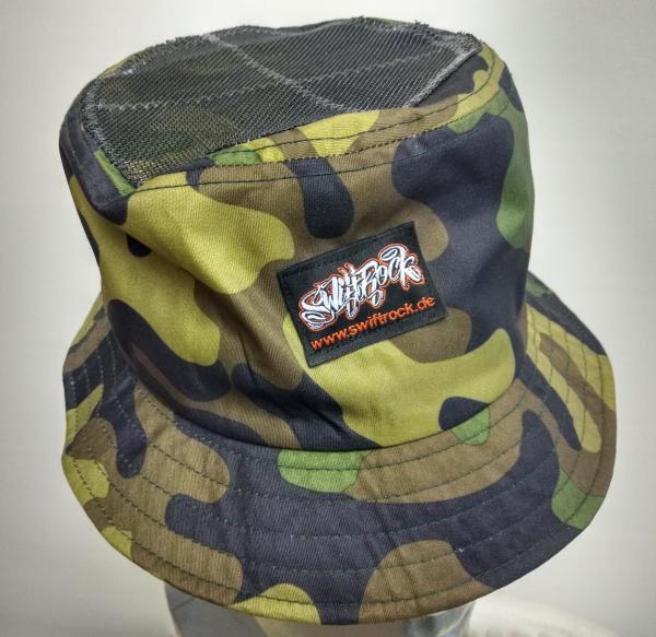 Swift Rock B-Boy Bucket Spin Hat Grey Roses