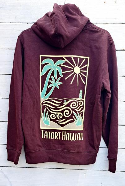 Tatort Hawaii Hoodie Sun & Waves Maroon