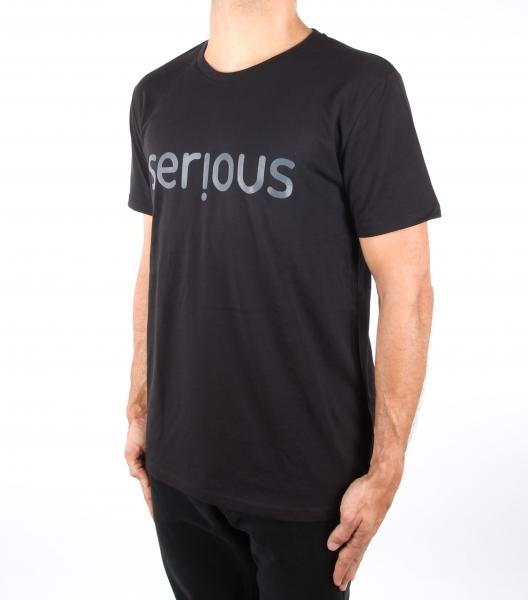 Serious Logo T Shirt Black