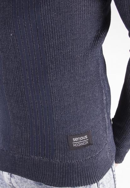 Serious Premium Mockneck Navy Blue