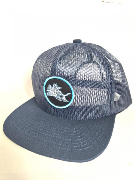 SR Full Mesh Circle-Patch Snapback Cap Navy
