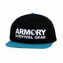 Armory Snapback Logo Cap Black/Turquoise